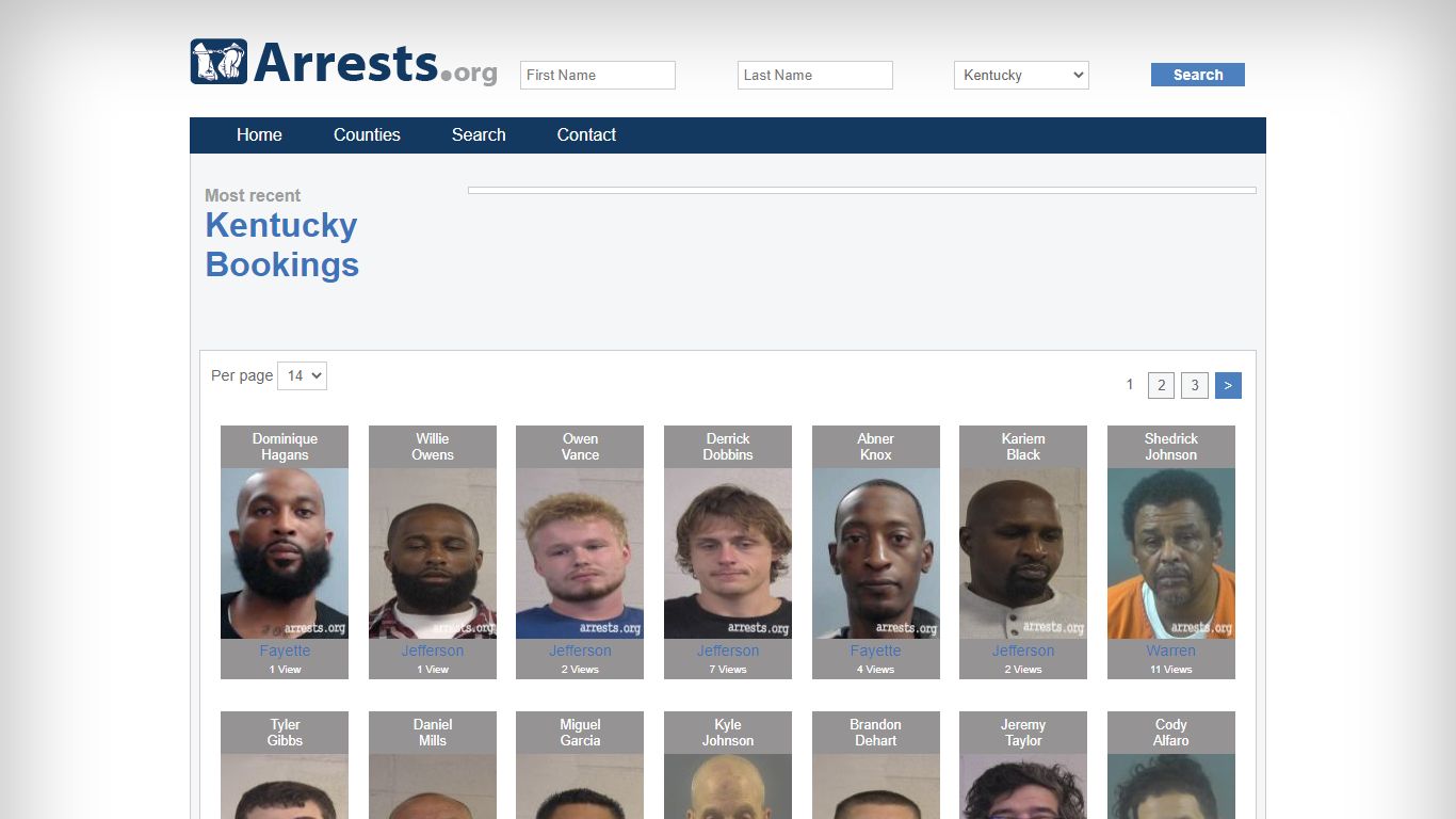 Kentucky Arrests and Inmate Search