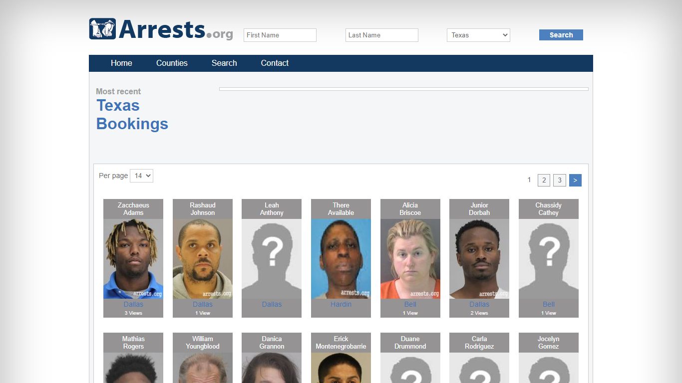 Texas Arrests and Inmate Search